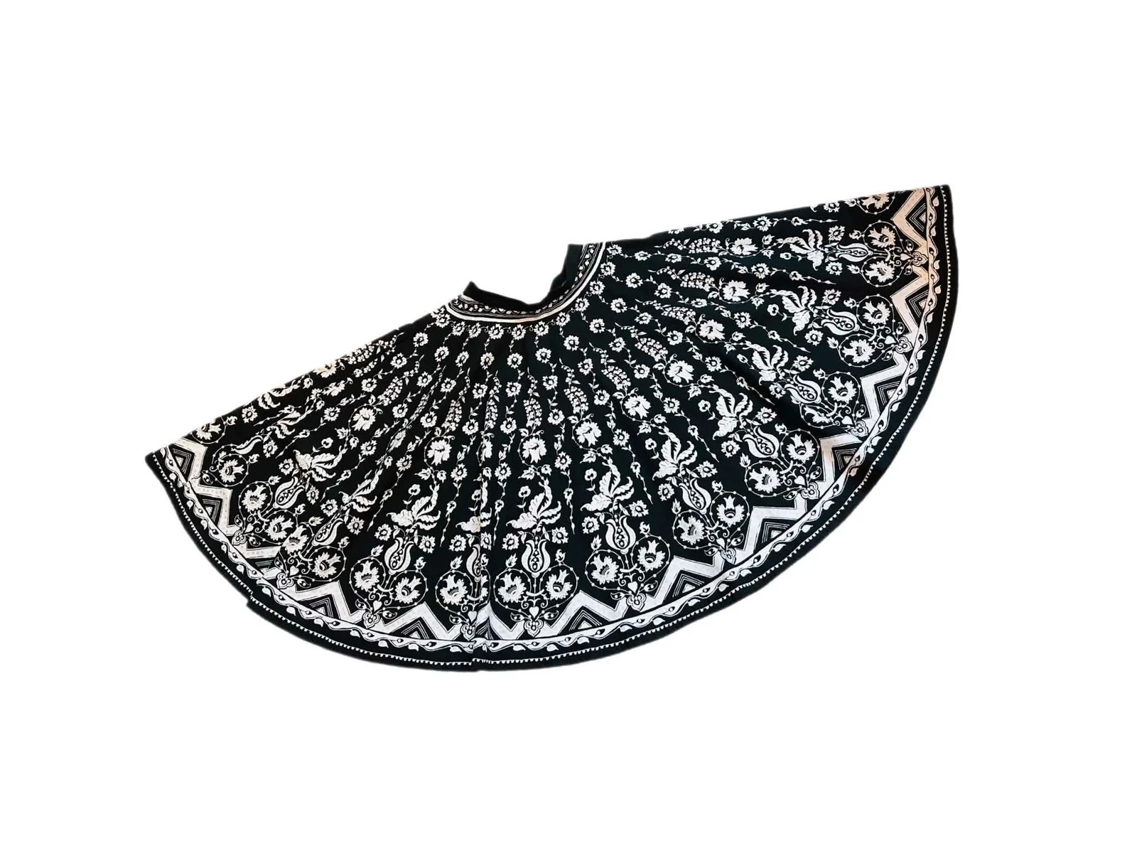 🖤🌿Vintage 2000s katoenen dansende rok barok bohemien folk chic Full circle rok 36/38🌿🖤 – photo 14